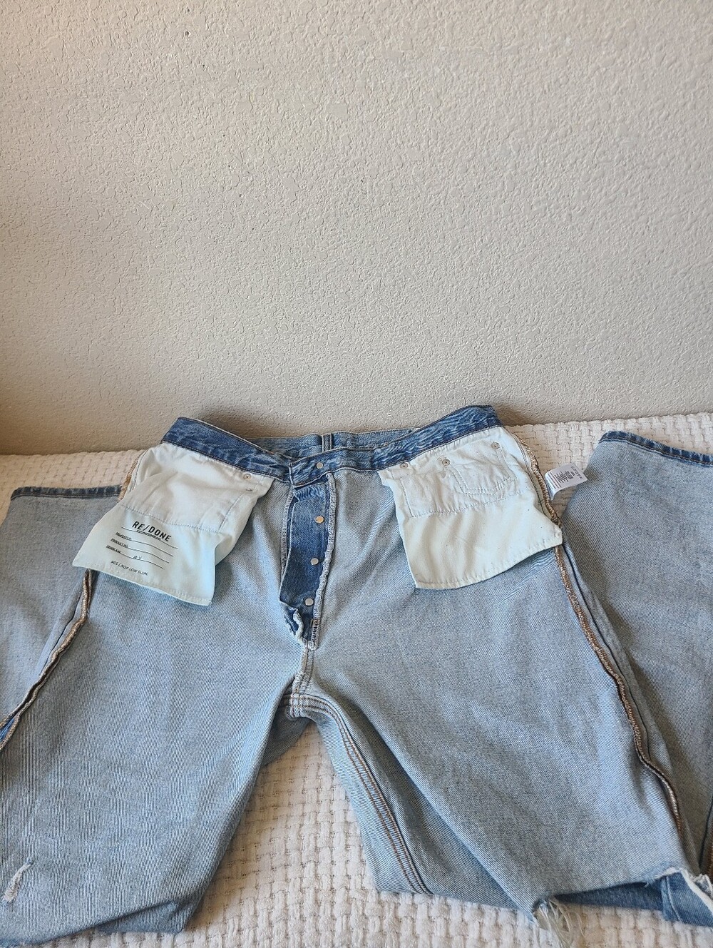 Re/Done 90s Crop Low Slung Jeans Women's Size 31 - Picture 12 of 16